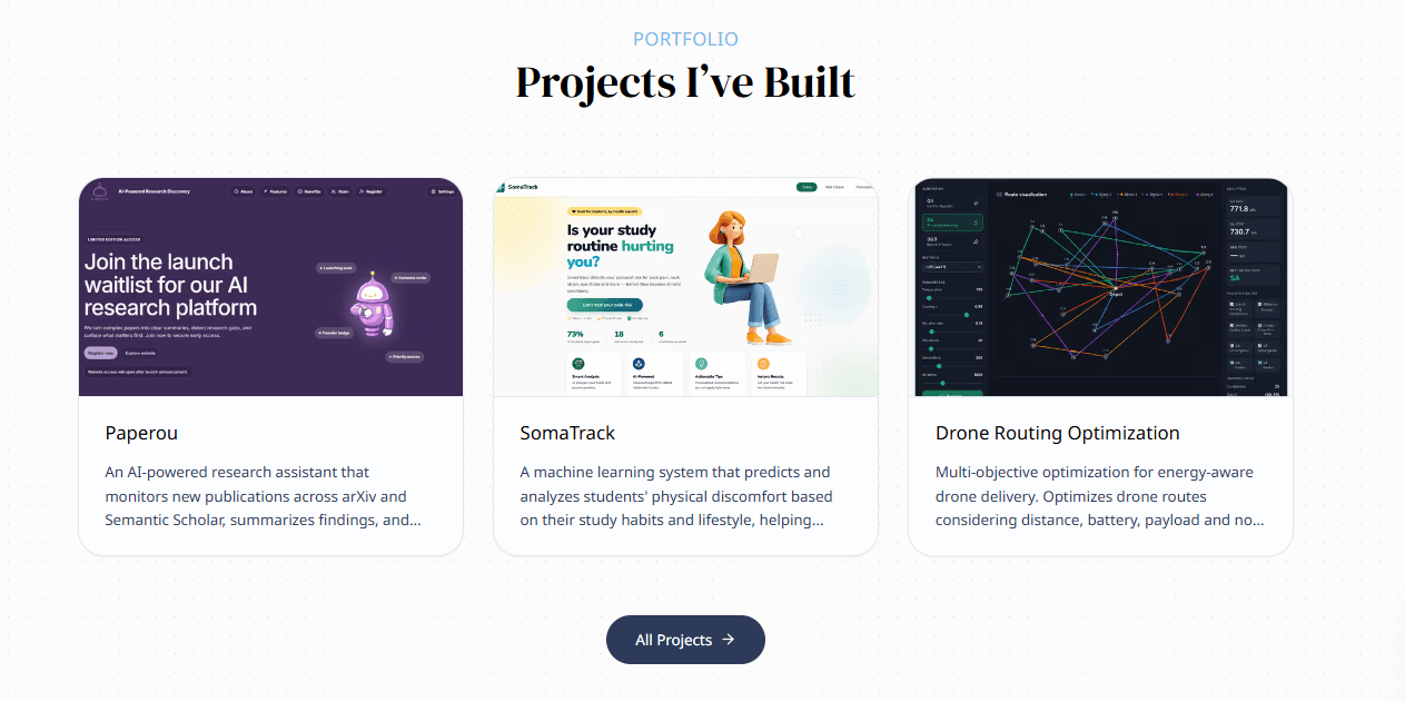 Personal Portfolio Screenshot 2