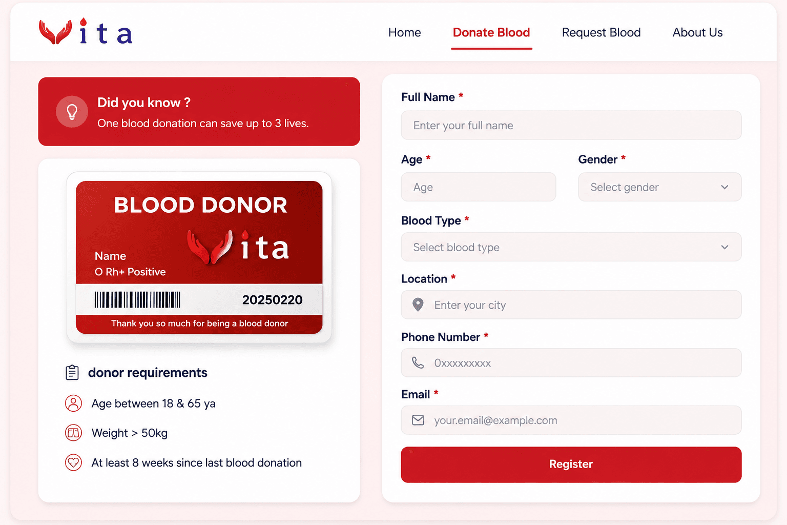 Blood Bank Platform Screenshot 2